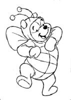 A coloring page of winnie the pooh